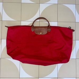 COPY - Red Longchamp nylon tote bag “Le Pliage”